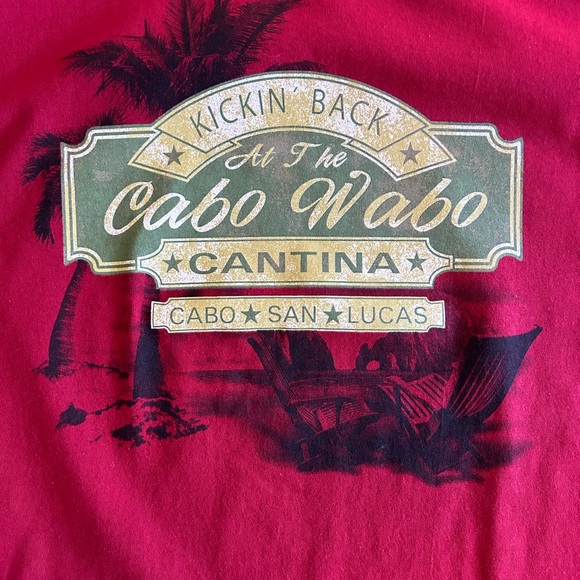 CABO WABO Kickin’ Back Deep Red Cabo San Lucas Unisex T-Shirt Tee Medium NEW - Picture 2 of 4